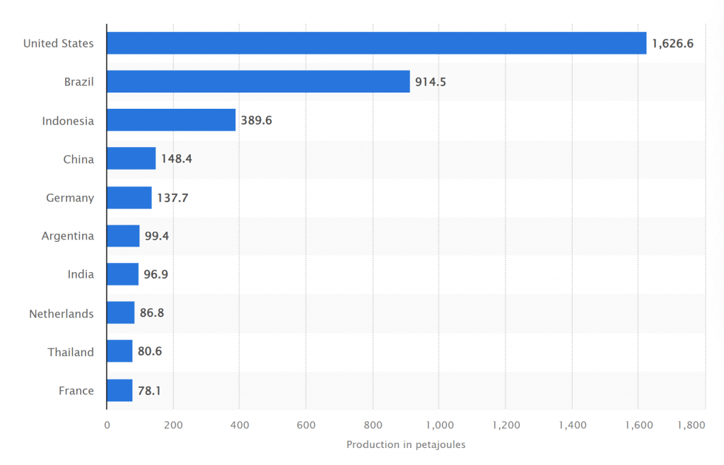 Leading countries based on biofuel production worldwide in 2022.